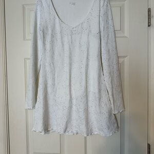 Aerie White Long Sleeve Mini Dress